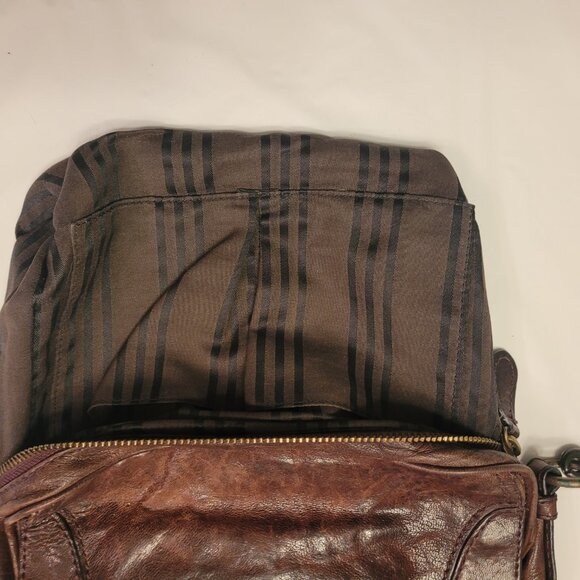 Frye Cameron Crossbody Distressed Merlot Wine Leather Purse Shoulder Bag - Picture 13 of 15